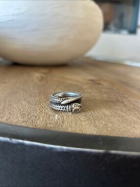 Gucci Silver Coiled Snake Ring